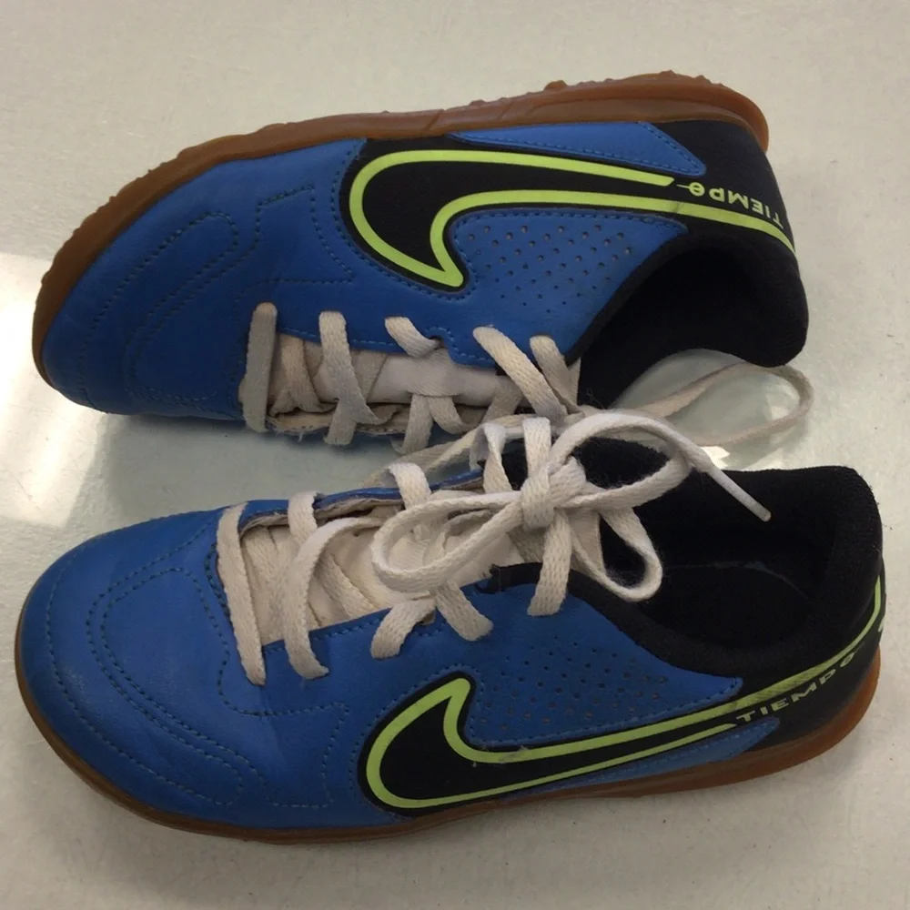 Nike Tiempo Kids Blue Athletic Sneakers unisex 12.5
